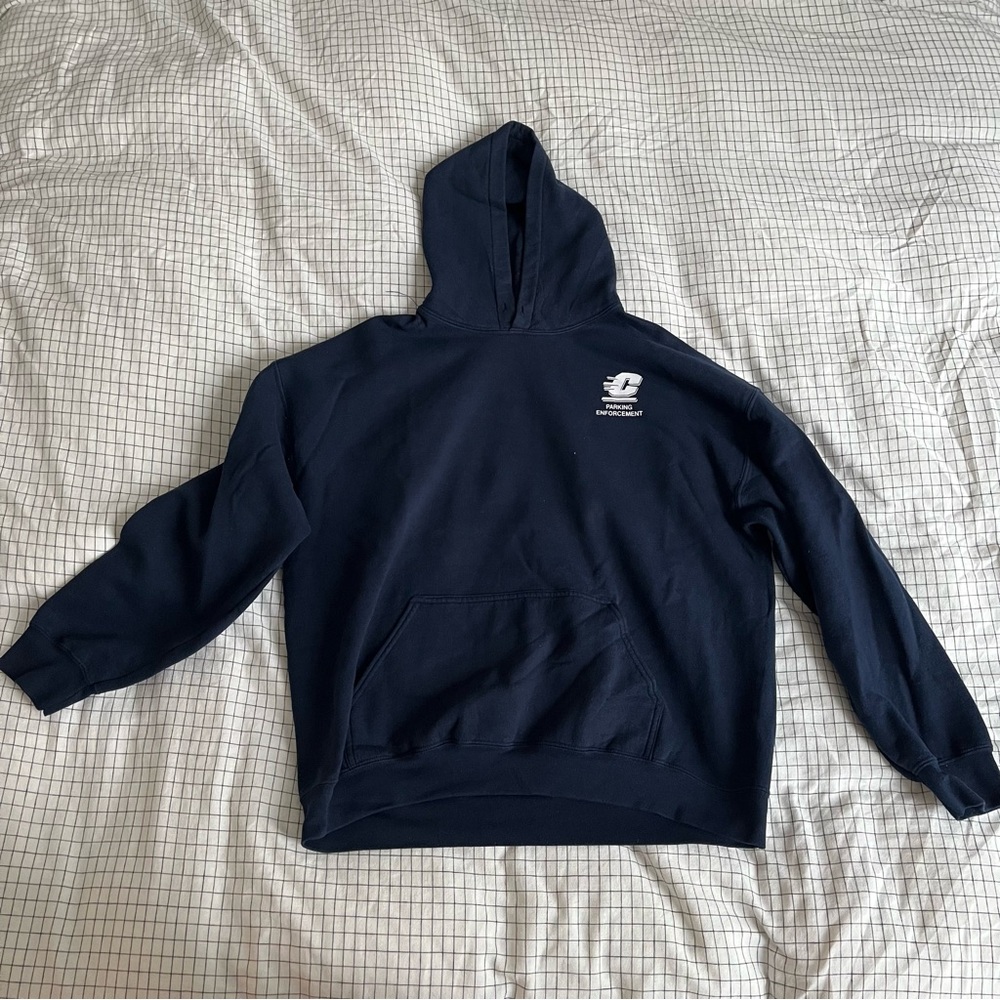 Gildan Dark Blue Hoodie - Central Michigan University Parking Enforcement